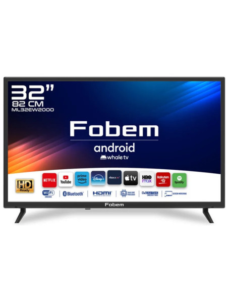 FOBEM 32" ML32EW2000 HDREADY SMART LED 200Hz STEREO WHALE TV HOTEL ΔΟΡΥΦ ΔΕΚΤΗΣ + ΒΑΣΗ ΤΟΙΧΟΥ