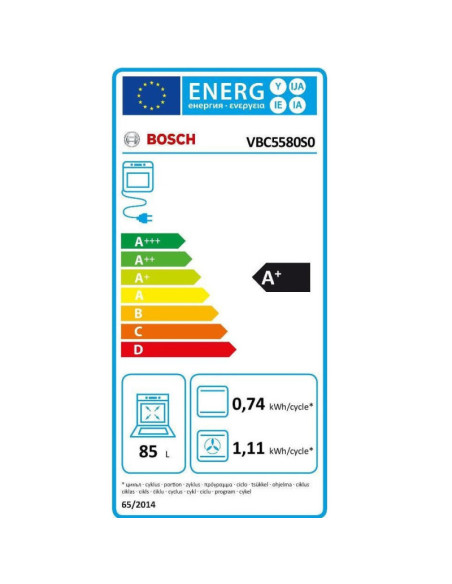 ΦΟΥΡΝΟΣ BOSCH VBC5580S0 POP ΑΝΩ ΠΑΓΚΟΥ INOX A CLASS 90CM