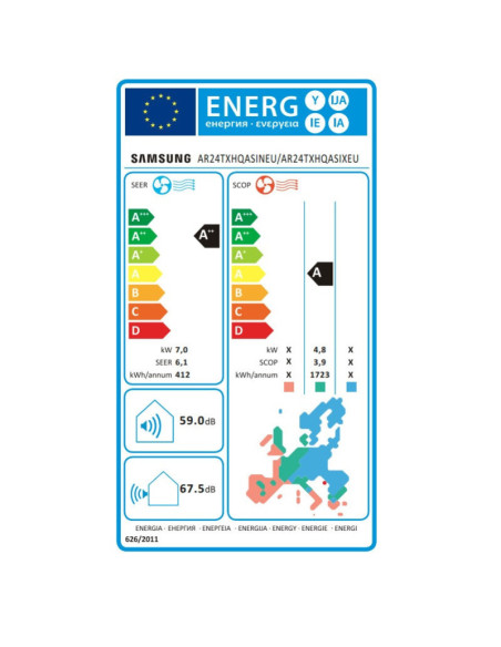 SAMSUNG AR35 AR24BXHQASINEU/AR24BXHQASIXEU 24000BTU INV